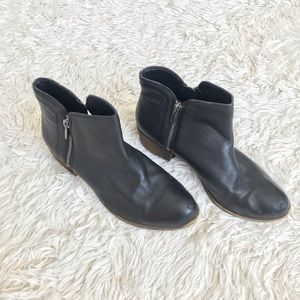 Lucky Brand Leather Ankle Booties Black